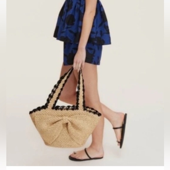 Kate Spade New York x Target Raffia Bow Tote Bag in Natural Sold Out NWT - Picture 2 of 4